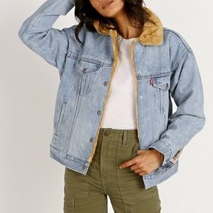 CLOSET CLOSING TODAY • levi’s kara oversized reversible faux fur & denim jacket